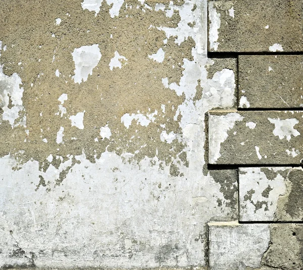 Decorato con angolo in gesso di una vecchia casa di paese — Foto Stock