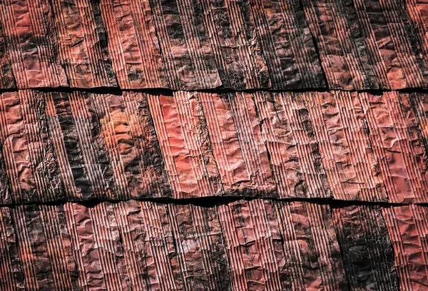 Abstract rusty metal sheet roofing — Stock Photo, Image