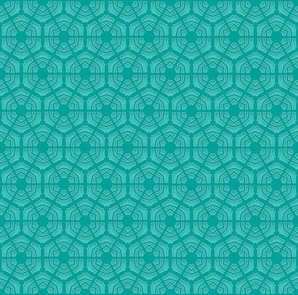 Winter emerald green  hexagonal snowflakes pattern — Stock Photo, Image