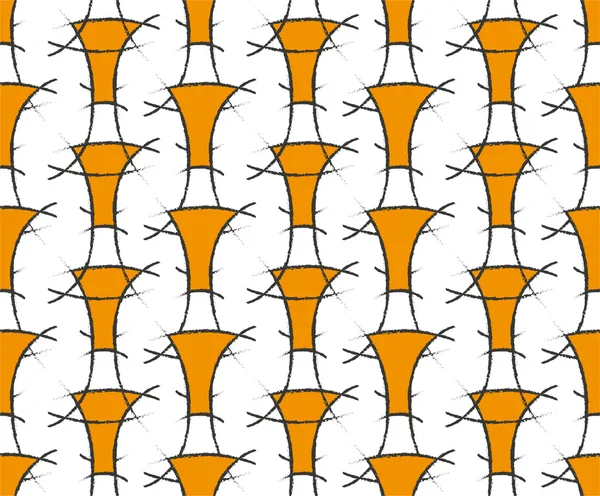 Načrtnuté abstraktní oranžový vzor — Stock fotografie