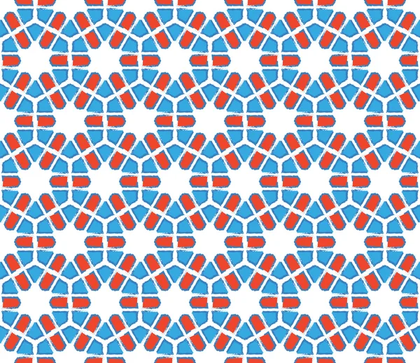 六角形の様式化された雪片のパターン — ストック写真