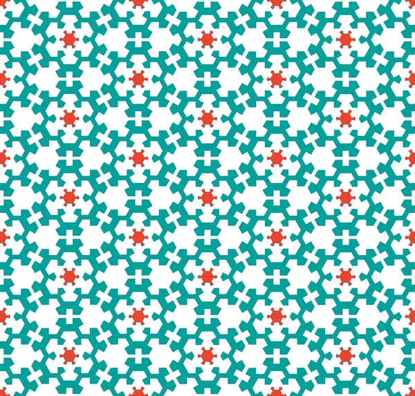 Stylized emerald green snowflakes pattern — Stock Photo, Image