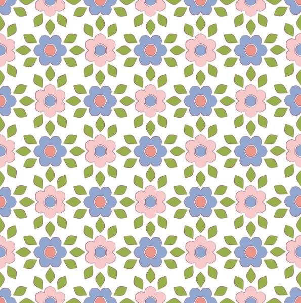 Spring floral pattern textiles — Stock Photo, Image