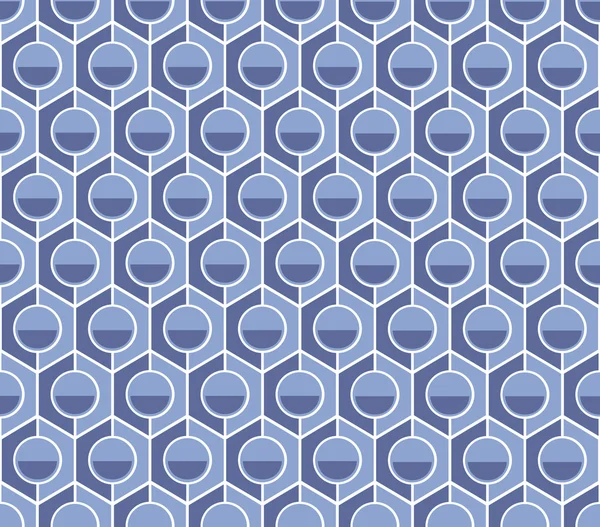 Modello esagonale tessile blu — Foto Stock