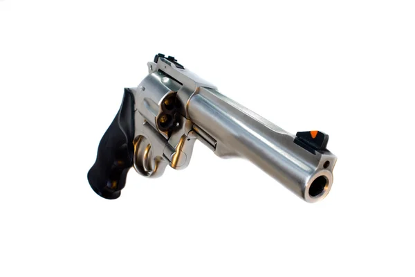 44 magnum revolver elszigetelt széles szög kilátás — Stock Fotó
