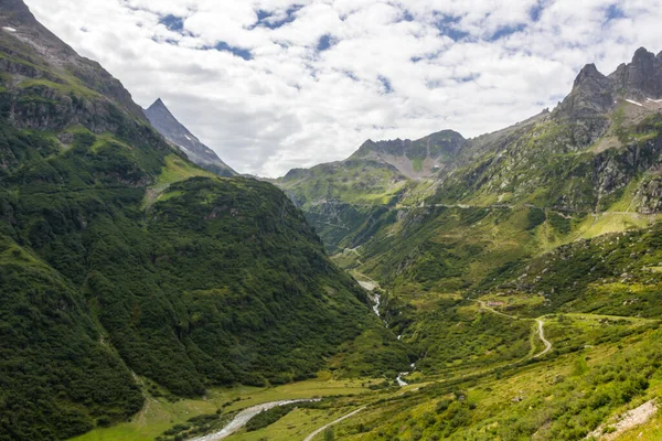 Carretera Alta Montaña Través Del Paso Susten Los Alpes Suizos —  Fotos de Stock