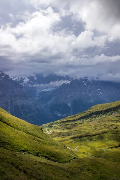 Grindewald Vadisi Sviçre Deki Dağ Yolu — Stok fotoğraf