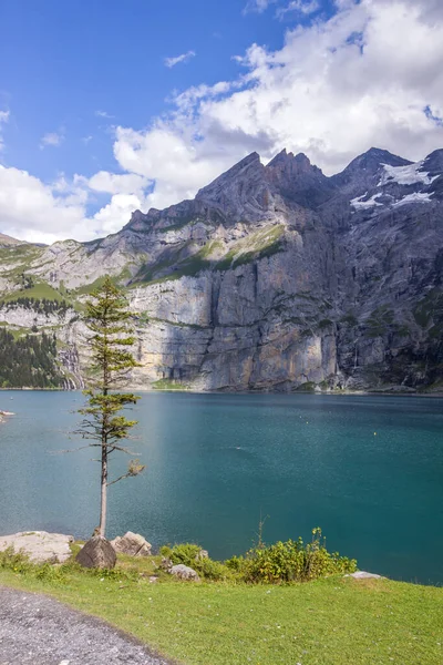 Valle Kandersteg Lago Oeschinen Suiza —  Fotos de Stock