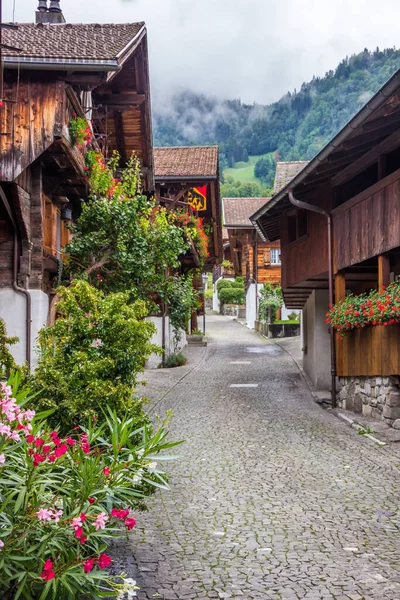 Cidade Velha Brienz Lago Brienzer Suíça — Fotografia de Stock