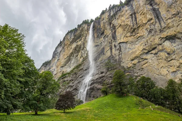 Waterval Van Staubbach Lauterbrunnen Zwitserland — Stockfoto