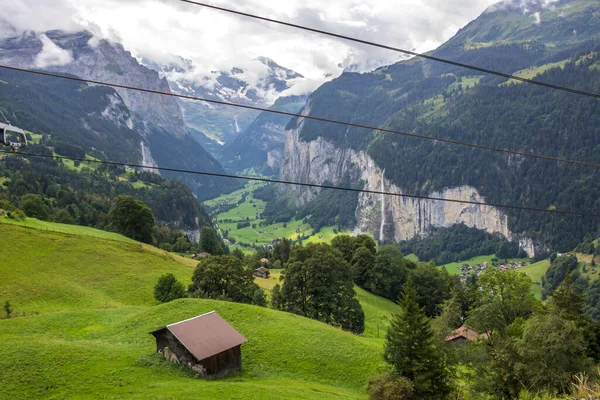 Verano Aldea Wengen Valle Lauterbrunnen Suiza —  Fotos de Stock