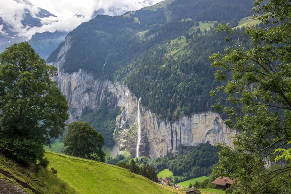 Verão Aldeia Wengen Lauterbrunnen Valley Suíça — Fotografia de Stock