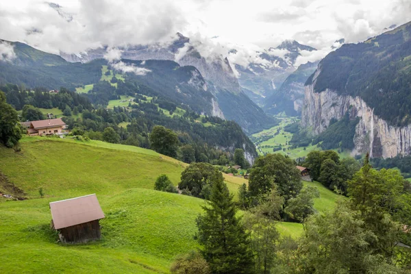 Sommer Lauterbrunnental Der Schweiz — Stockfoto