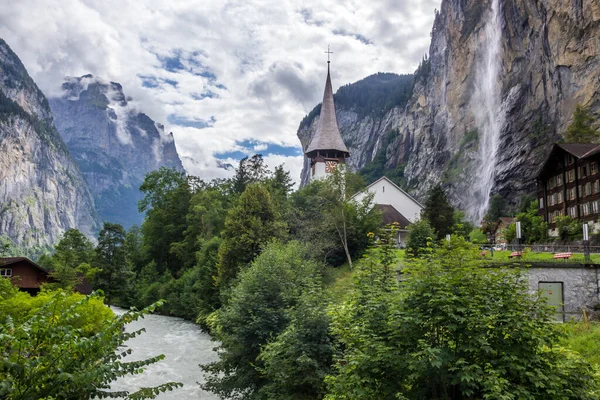 Sommar Lauterbrunnen Valley Schweiz — Stockfoto