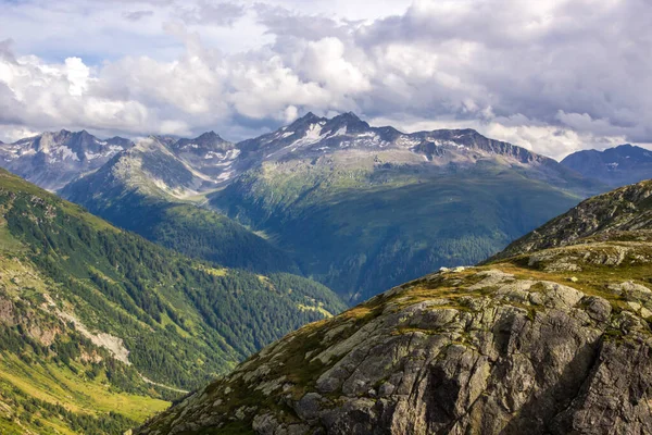 Nuvens Sobre Furka Pass Suíça — Fotografia de Stock