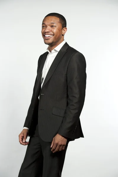 Formal Attire Black Male Laughing — Stock Photo, Image