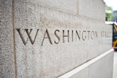 Washington sokak adı duvar