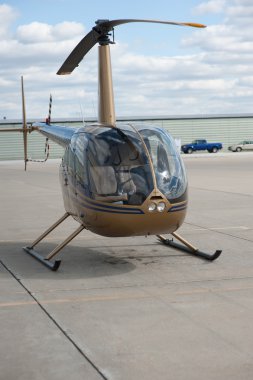Küçük helikopterle Havaalanı