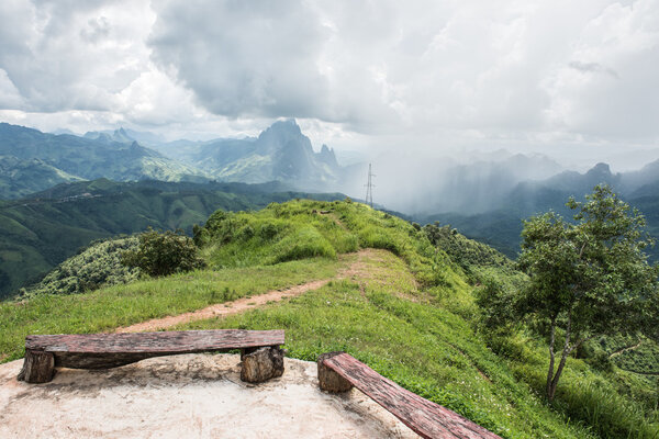 Glimpse Of Phoukhoun Mountain