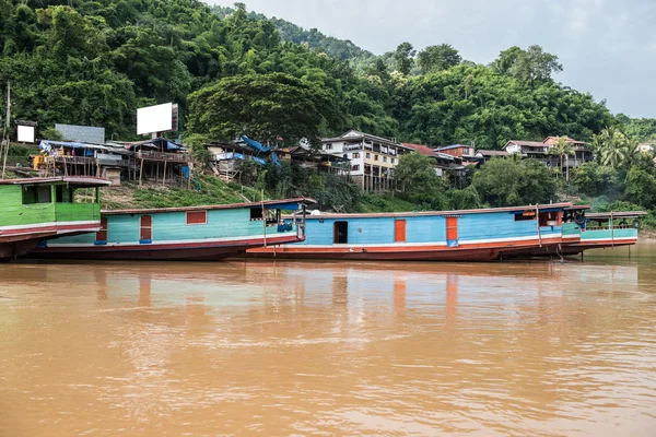 Boat Stand on Mekong River — Stock Photo, Image