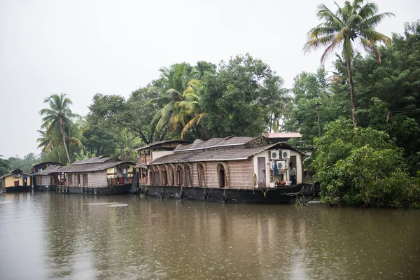 Decorated Houseboats in Kottayam — Stock Photo, Image