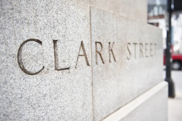 Clark Street en Chicago — Foto de Stock