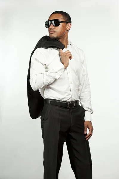 Serious Fashionable Black Man — Stock Photo, Image