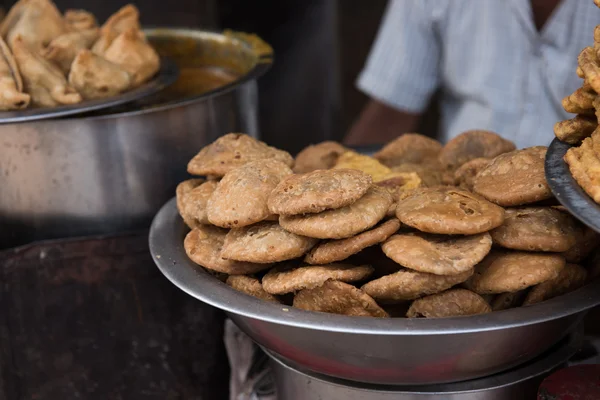 Cucina indiana locale a Delhi — Foto Stock