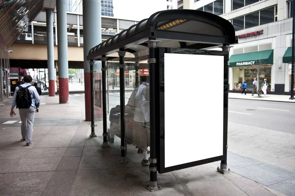 Pohled na stánek autobusu — Stock fotografie