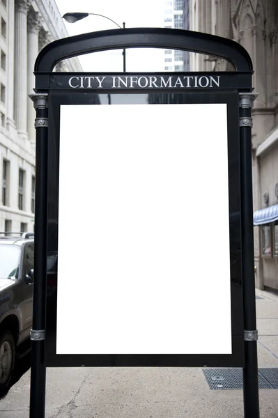 Blank Billboard on Street — Φωτογραφία Αρχείου