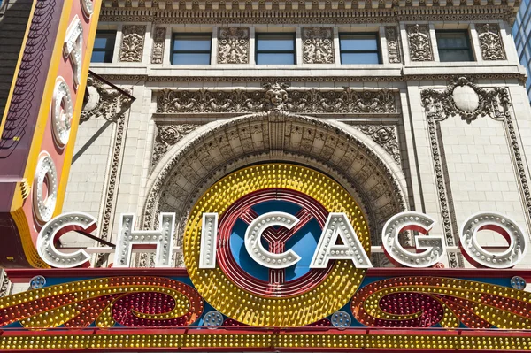 Chicago Theater facade — Stok fotoğraf