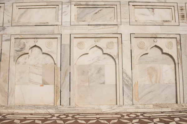 Dessins de marbre en Taj Mahal — Photo