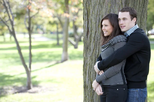 Happy couple looking — Stock Photo, Image