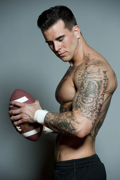 White Male Football Player — Stock Image White Male Football Player Stock Photo