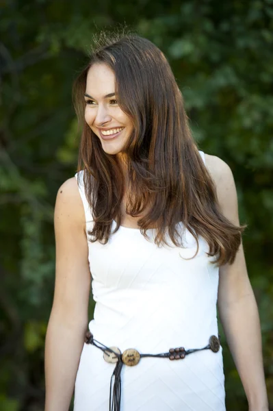 Happy Young Girl Outdoors — Stock Photo, Image