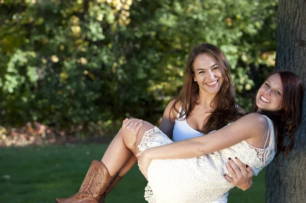 Carrying A Friend — Stock Photo, Image