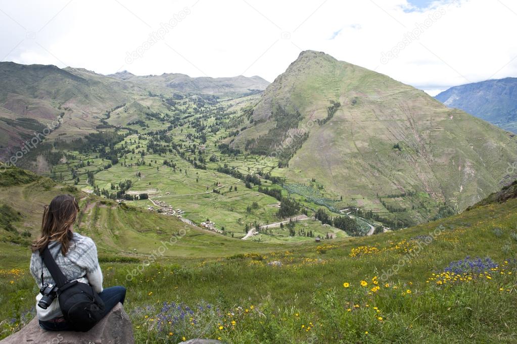 Peruvian Landscape With Girl