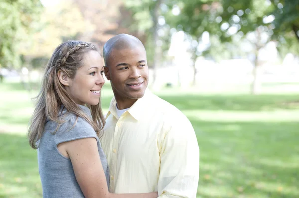 Happy Interracial Couple — Stock Photo, Image