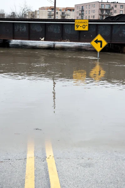 Chaussée inondée — Photo