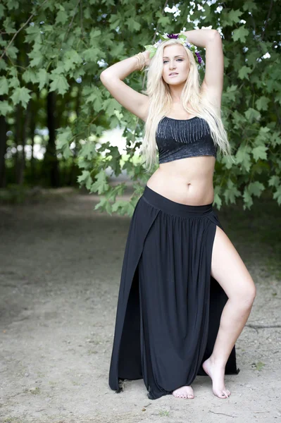 Blond Girl In A Forest — Stock Photo, Image