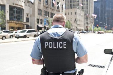 Photo of policeman in Chicago clipart