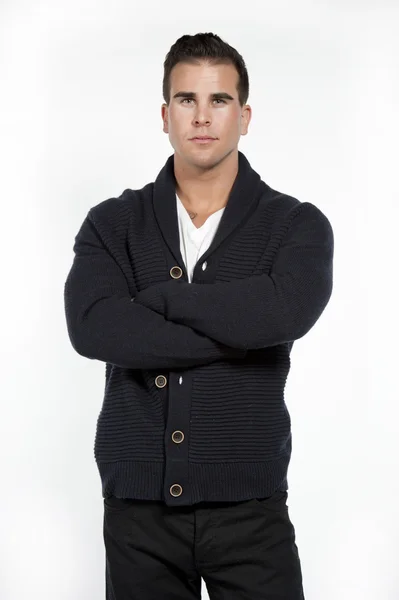 White Athletic Male in Sweater — Stock Photo, Image