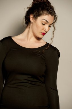 Muhteşem genç esmer siyah