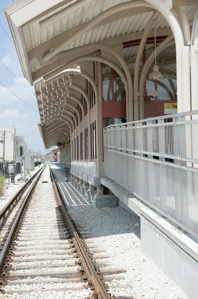 Trilhas da estação ferroviária — Fotografia de Stock