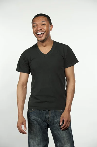 Boldog Hip fekete férfi — Stock Fotó