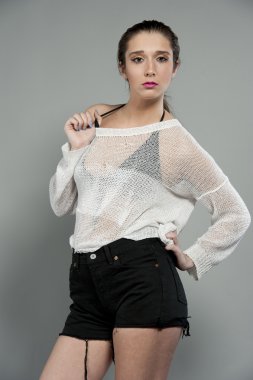 muhteşem genç esmer modeli