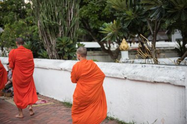 Monks Walking For Prayers