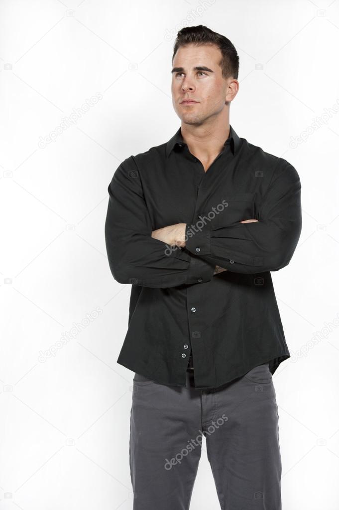 black formal shirt and pant