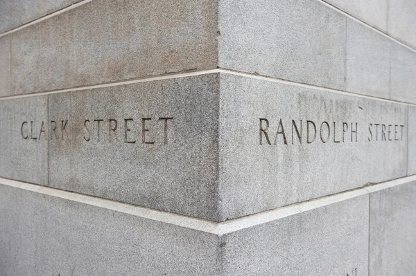 Intersezione tra Clark e Randolph Street — Foto Stock