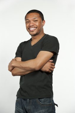 Mutlu kalça siyah erkek